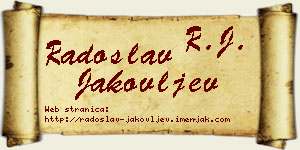 Radoslav Jakovljev vizit kartica
